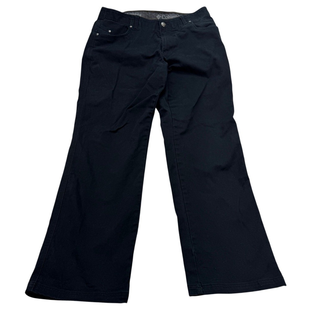 Columbia Mens Pants 36x32 Regular Straight Black Cotton Stretch Hiking Outdoor
